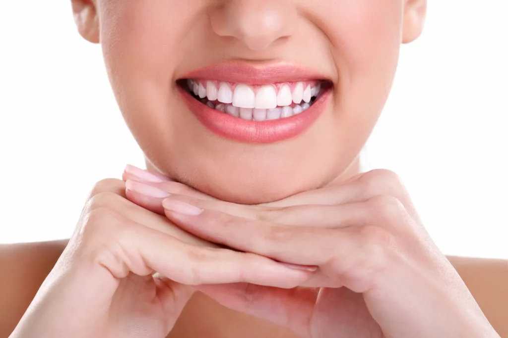 woman with beautiful smile and teeth